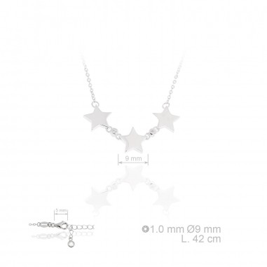 Silver Necklaces with Cubic Zirconium 