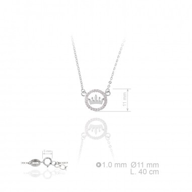 Silver Necklaces with Cubic Zirconium 