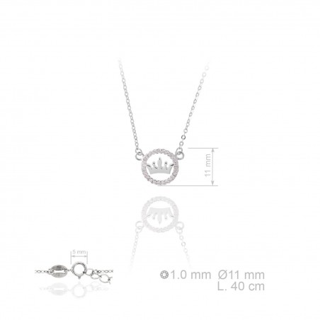Silver Necklaces with Cubic Zirconium 