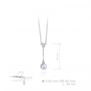 Silver Necklaces with Cubic...