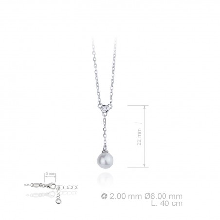 Silver Necklaces with Cubic Zirconium 