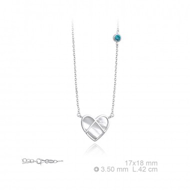 Silver Necklaces with Cubic Zirconium 