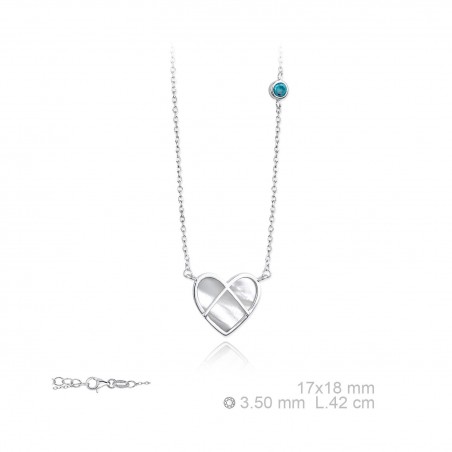 Silver Necklaces with Cubic Zirconium 