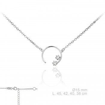 Silver Necklaces with Cubic...