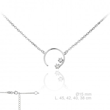 Silver Necklaces with Cubic Zirconium 