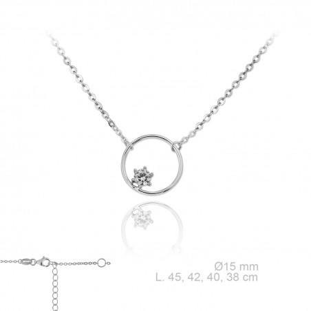 Silver Necklaces with Cubic Zirconium 