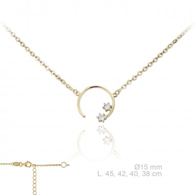 Silver Necklaces with Cubic Zirconium 