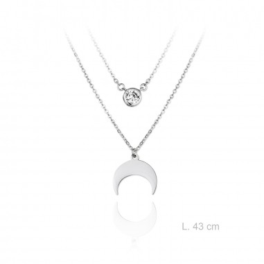 Silver Necklaces with Cubic Zirconium 