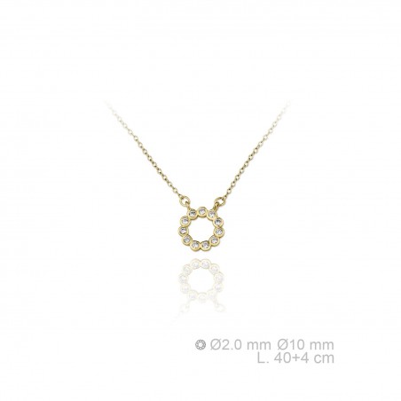Gargantilla Circulo Zirc Dorado