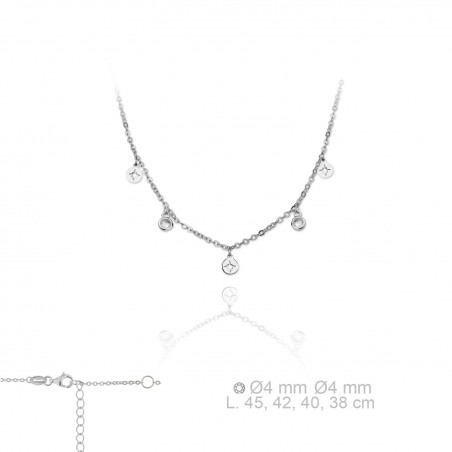 Silver Necklaces with Cubic Zirconium 