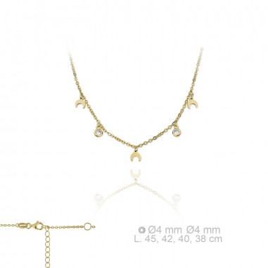 Silver Necklaces with Cubic Zirconium 