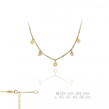 Silver Necklaces with Cubic...