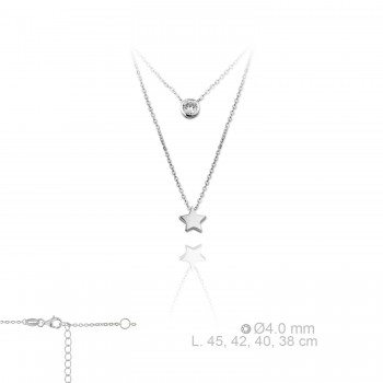 Silver Necklaces with Cubic...