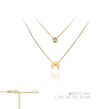 Silver Necklaces with Cubic Zirconium 