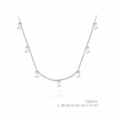 Silver Necklaces with Cubic Zirconium