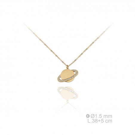 Gargantilla cadena Saturno Dorado