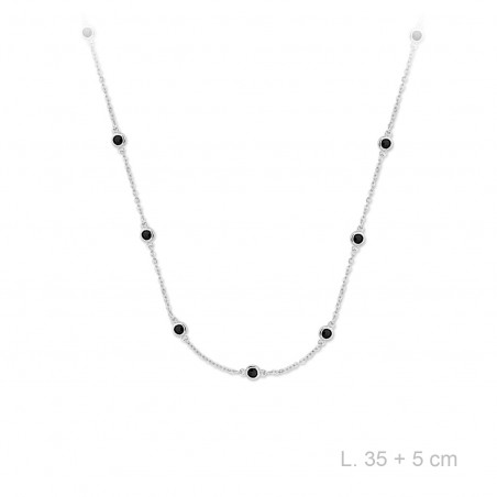 Silver Necklaces with Cubic Zirconium 