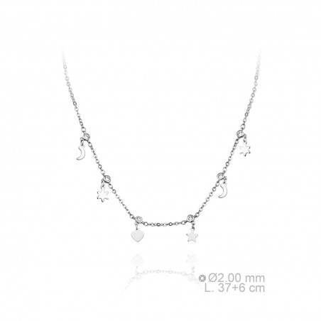 Silver Necklaces with Cubic Zirconium 