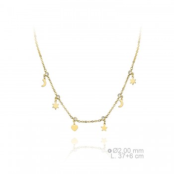 Silver Necklaces with Cubic...