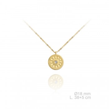 Gargantilla Moneda Zirc Dorada