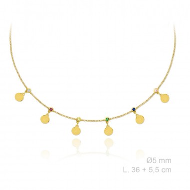 Gargantilla ChapasCirc Dorada ETERNITY