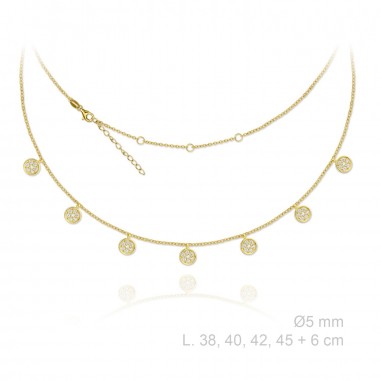 Silver Necklaces with Cubic Zirconium