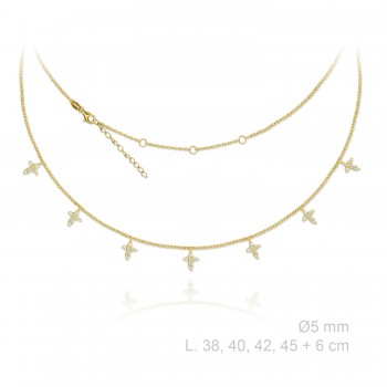 Silver Necklaces with Cubic...