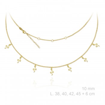 Silver Necklaces with Cubic...