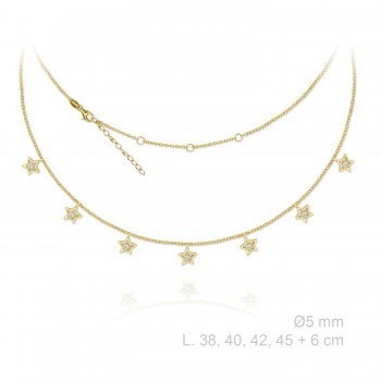 Silver Necklaces with Cubic...