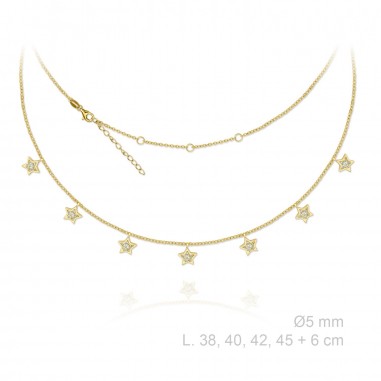 Gargantilla Estrellas Circ Dorada ETERNITY