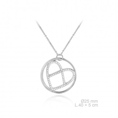 Gargantilla de Plata de Ley y circonitas