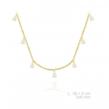 Silver Necklaces with Cubic...