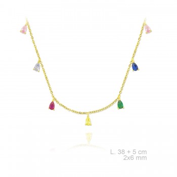 Silver Necklaces with Cubic...