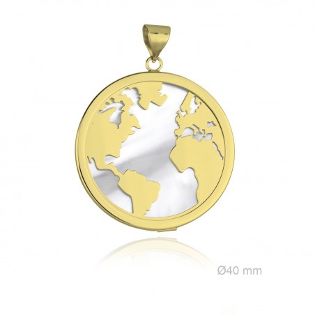 Colgante Mundo Chapado Nacar