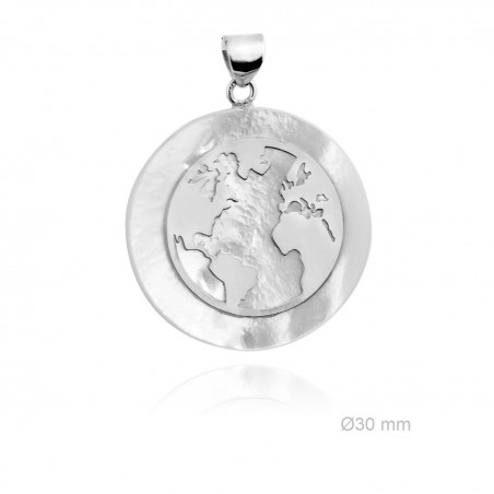 Colgante Mundo Borde Nácar