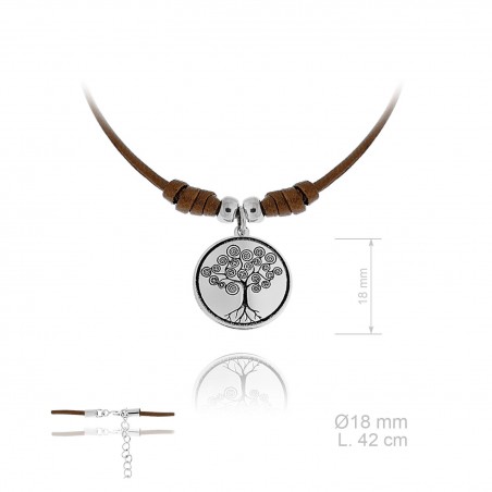 Gargantilla Árbol vida cuero