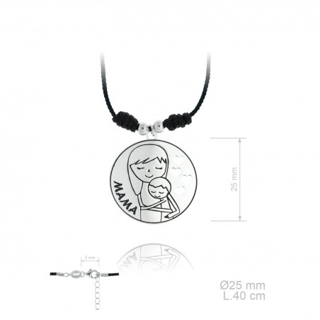 Gargantilla hilo Mamá abrazo