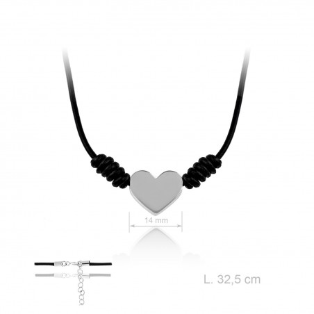 Gargantilla Cuero Corazón