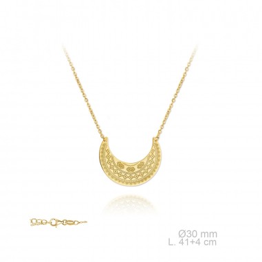 Gargantilla Luna  Colecc. Inca Dorada