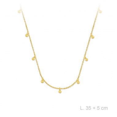 Gargantilla Choker Bolitas Dorada