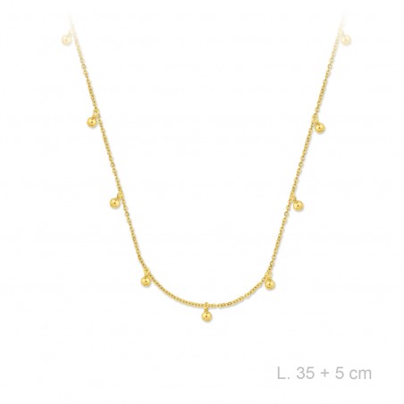 Gargantilla Choker Bolitas Dorada
