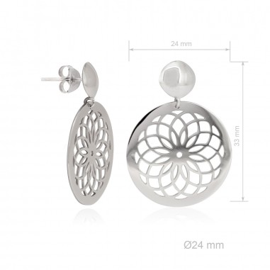 Boucles d'oreilles Argent lisse