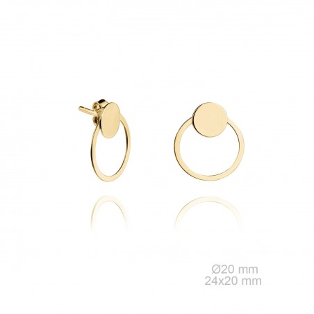 Pendientes Aro Círculo Dorado
