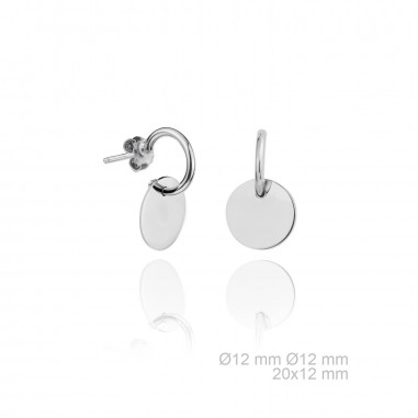 Pendientes Aro Chapa 12mm