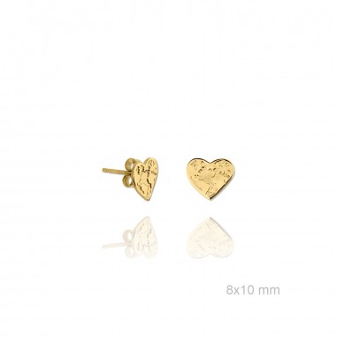 Pendientes Corazón Mundo Dorados