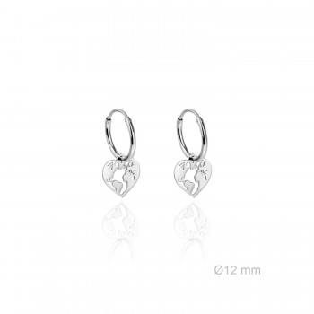 Pendientes Aro Mundo Corazón 