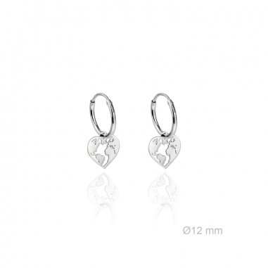 Pendientes Aro Mundo Corazón 