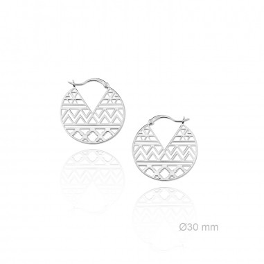 Boucles d'oreilles Argent lisse