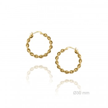 Aros Dorados Espiral 30mmØ