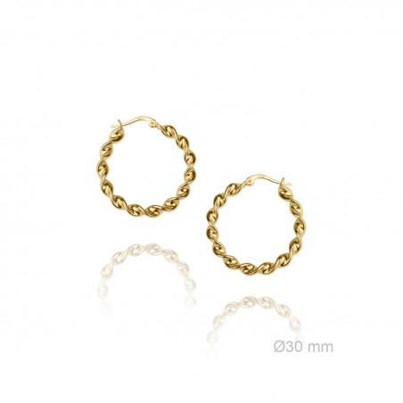Aros Dorados Espiral 30mmØ